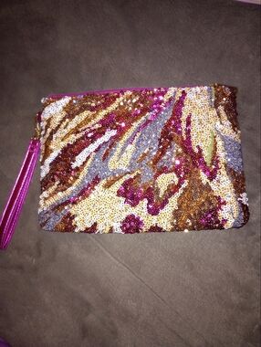 Sequin Wristlet Clutch